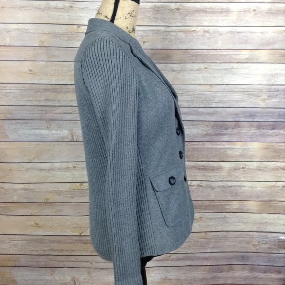 ❗SOLD❗CAbi blazer jacket wool blend felted ribbed - Picture 6 of 8